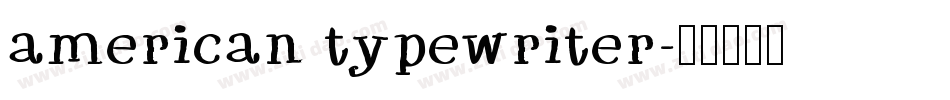 american typewriter字体转换